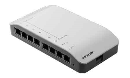8 portlu PoE switch — IP interkom besleme ünitesi